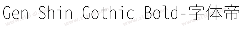 Gen Shin Gothic Bold字体转换